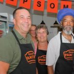Harris with Lees at the opening of Epsom Pantry