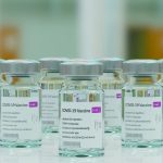 Bank of Covid vaccination vials