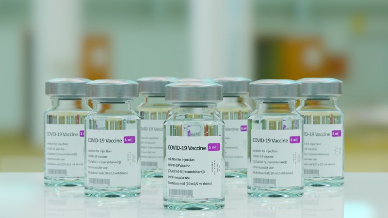 Bank of Covid vaccination vials