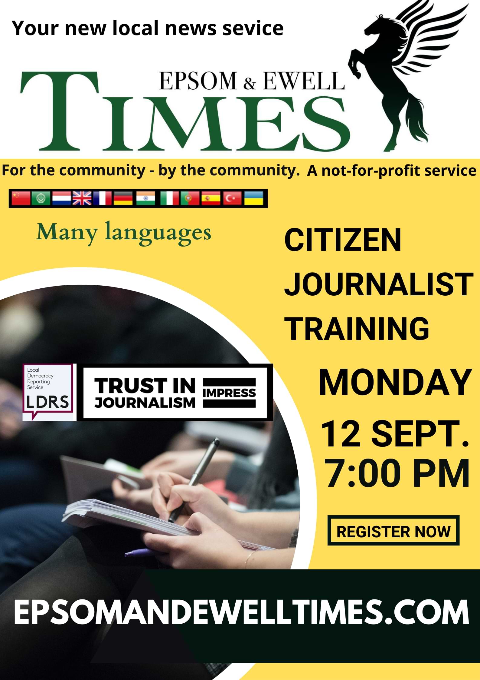 Flyer for Citizen Journalist training
