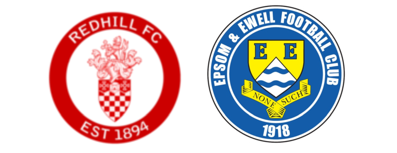 Redhill Fc and Epsom and Ewell Fc logos