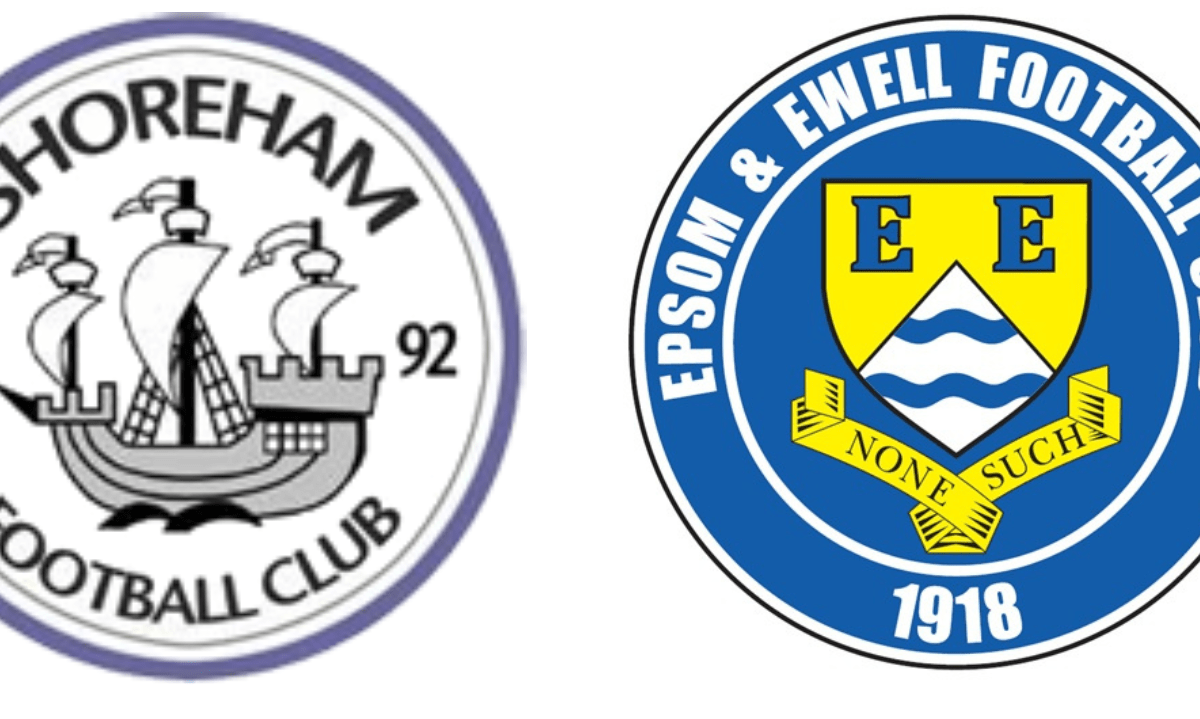 Shoreham and Epsom and Ewell Football Club logos