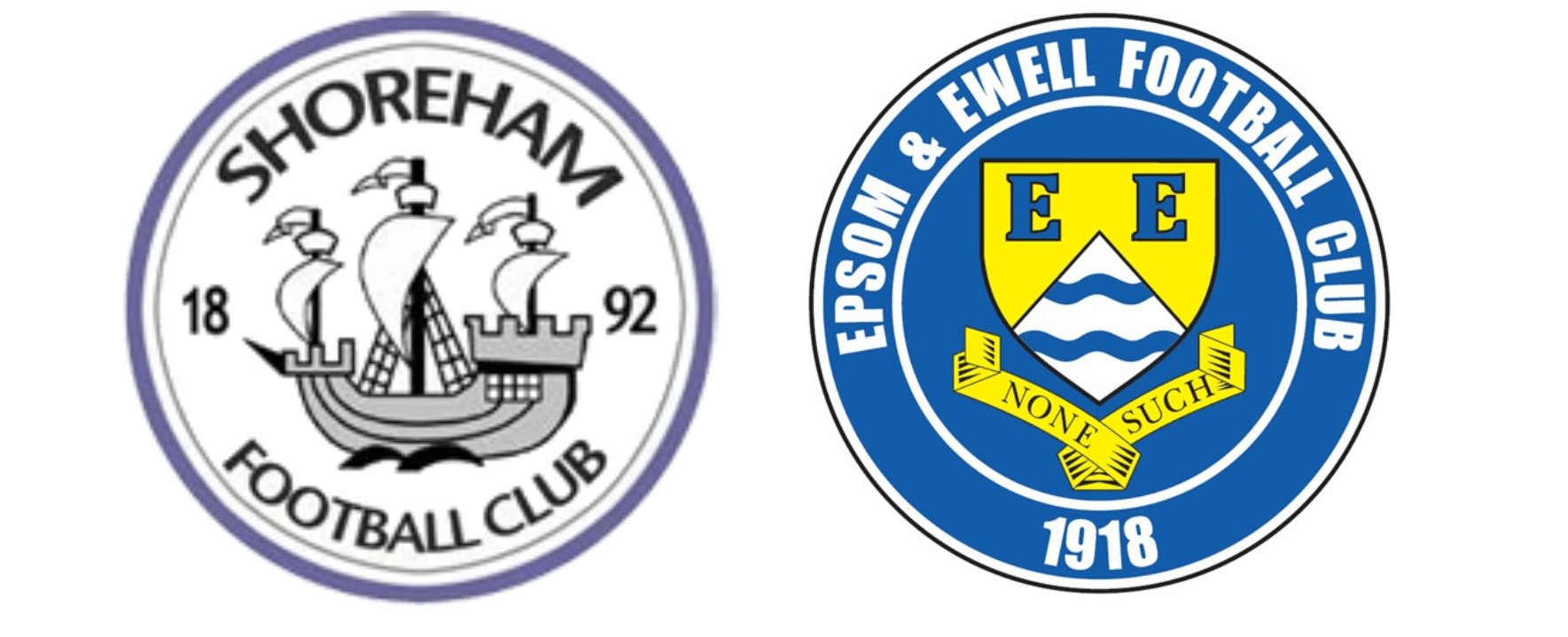 Shoreham and Epsom and Ewell Football Club logos