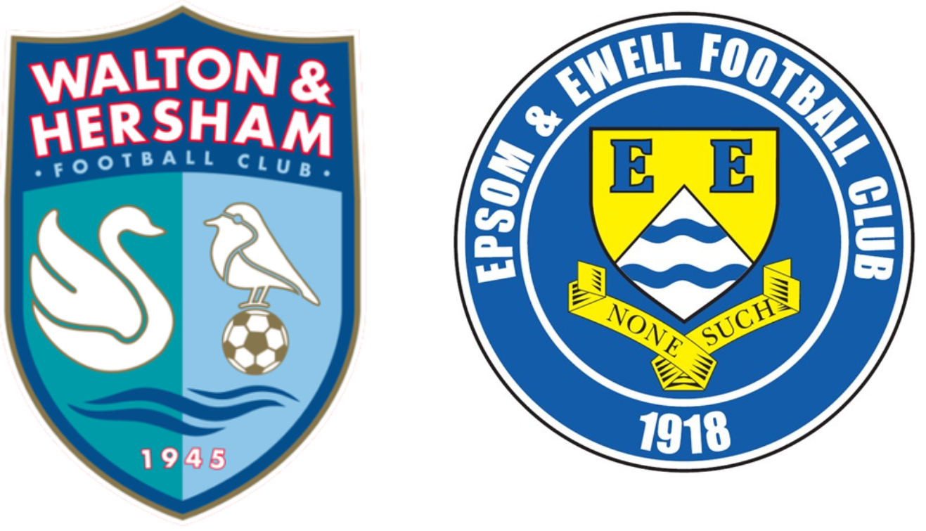 Walton and Hersham FC and Epsom and Ewell FC logos