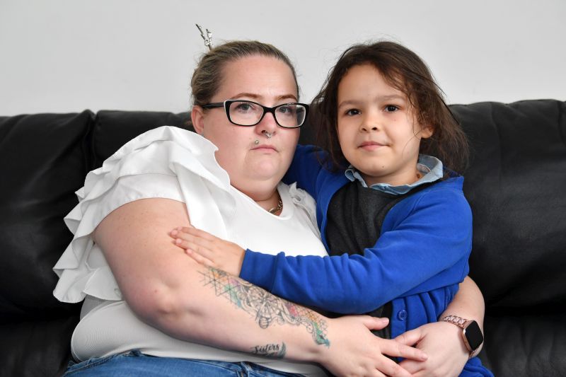 Claire Nash, with her daughter Justice, says she has been losing sleep over the issue. Credit Darren Pepe - Surrey Live