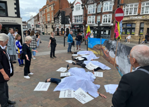 Extinction Rebellion protest in Epsom 2nd Sept 2022