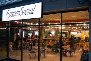 View from outside Epsom Social Epsom Square