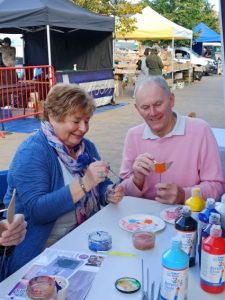Public paint flowers for Horton in Epsom