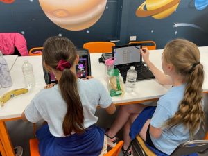 Shaley Primary school children with computers