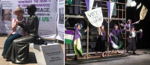 Emily Davison and Emmeline play