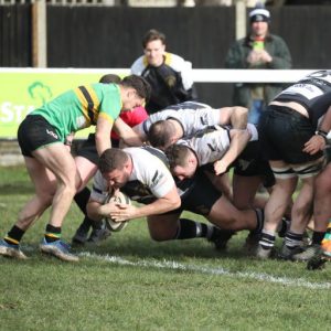 Epsom v Bracknell rugby action