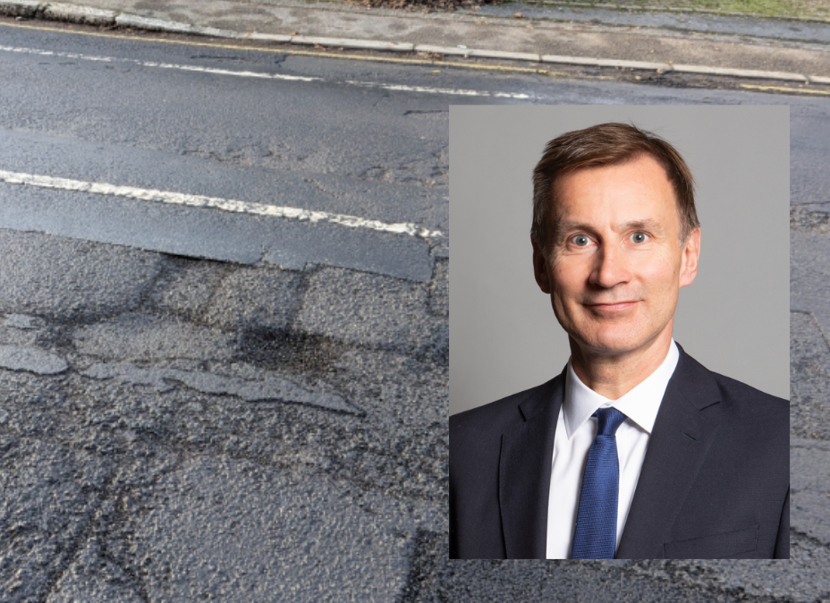 Jeremy Hunt and a pothole
