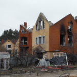 Deestroyed house in Moschun Ukraine