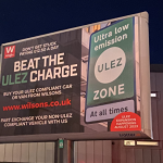 Wilsons ULEZ cars sign