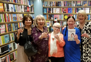 We did it! The Magazine Girls left to right: Penny, Linda, Shirley, Sandie and Jan, Penny, Shirley and Linda