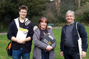 Julie Morris, Julian Freeman and James Lawrence LibDem candidates for College Ward Epsom