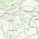 Dorking to Reigate map