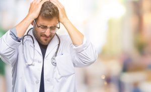 Stressed doctor