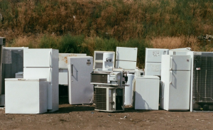 White goods at a dump