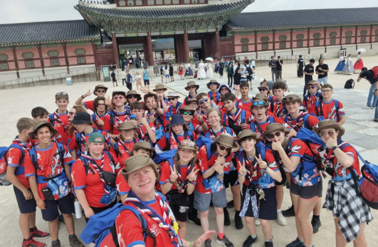 Epsom scouts on Korean jamboree