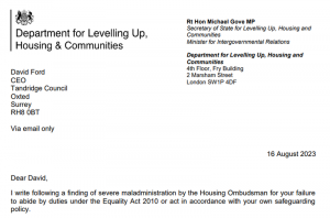 Gove's letter to Tandridge