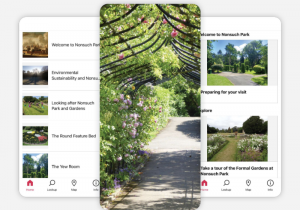 Diagram of Nonsuch Garden digital guide.
