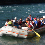 Scouts rafting in Switzerland