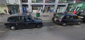 Taxis outside Epsom station