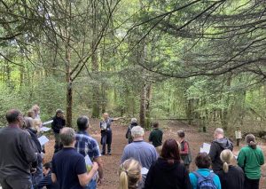Surrey woodland talk for volunteers.