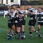 Sutton and Epsom celebrate a try against Sidcup rugby
