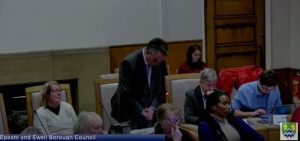 Cllr Ames addresses Council