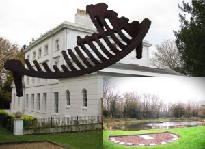 The found grate with Woodcote House and Millennium Green in background.
