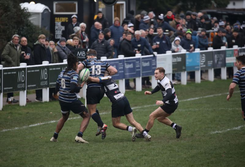 Rugby action shot.