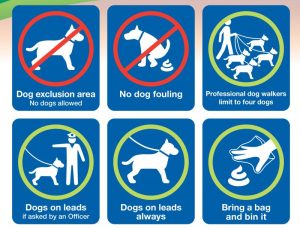 Spelthorne dog control sign
