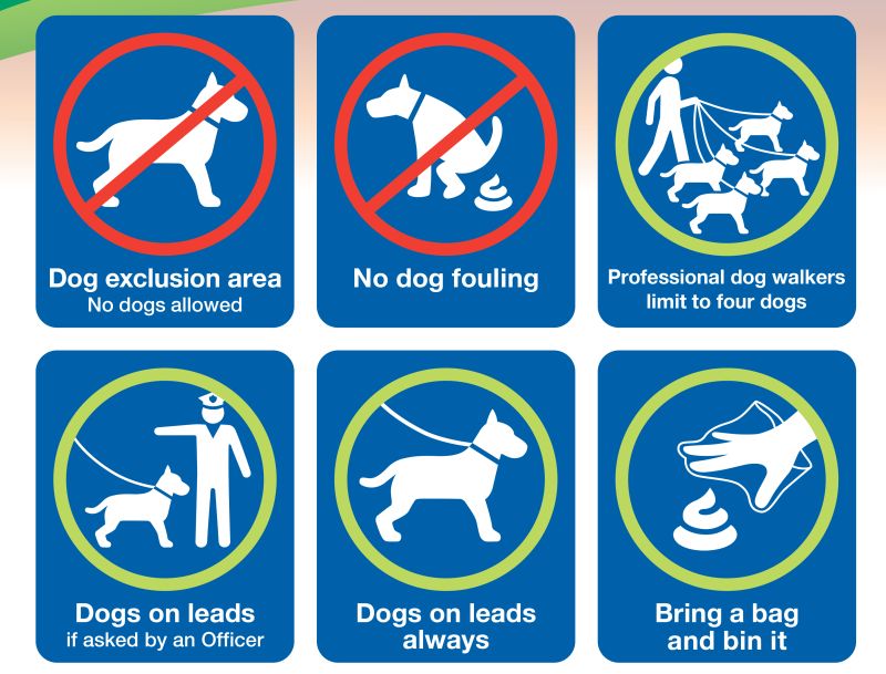 Spelthorne dog control sign