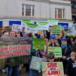 Green Belt protestors in Epsom