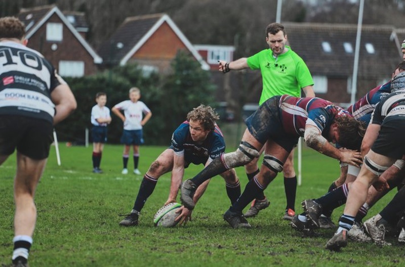 Sidcup out of a scrum against Sutton and Epsom RFC