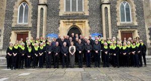 Ashtead Choral Society outside St Martins Church in Epsom