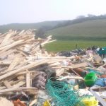 Fly tipping on farm