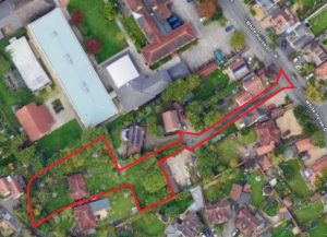 Aerial view of Bucknills plan for 5 houses