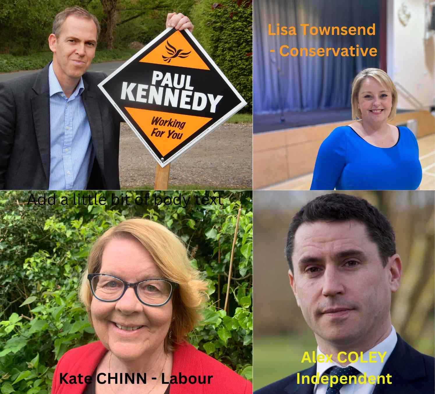 The four Surrey PCC candidates