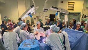 50 strong delivery of baby by rare exit procedure