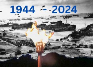 Beacon against D Day landing view