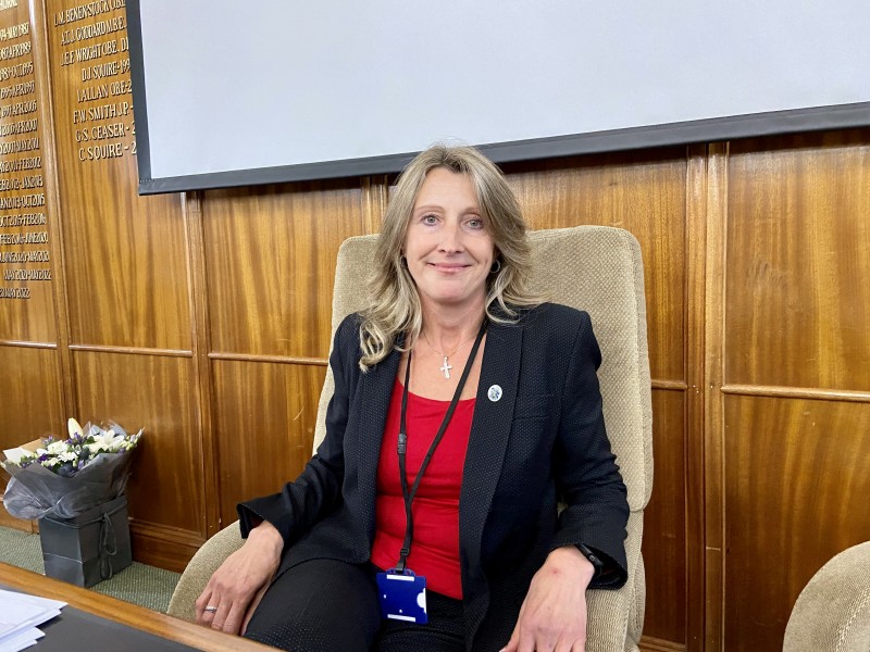 Leader of Spelthorne Borough Council, Ashford East councillor Joanne Sexton, at the council building in Knowle Green, Staines. Credit: Emily Coady-Stemp