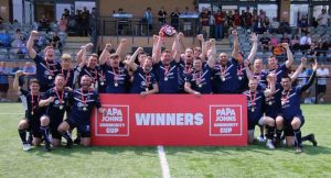Old Glynonians lift the Papa Johns Community Cup Counties 3 South Shield after defeating Cranleigh 22-21 at Shaftesbury Park, Bristol, on Sunday