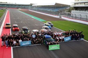 Students and racing cars