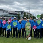 Nescot’s Travel and Tourism students as part of the ‘Racemaker’ team at Epsom Downs Racecourse for the Betfred Derby Festival along with Julie Kapsalis, Principal and CEO. Photo credit: Nescot