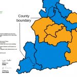 Surrey political map against letter to Thames Water