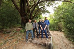 Volunteers and Box Hill steps.