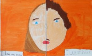 Siblingpainting from My Voice Matters exhibition. (Credit: Surrey and Border Partnership NHS Trust)